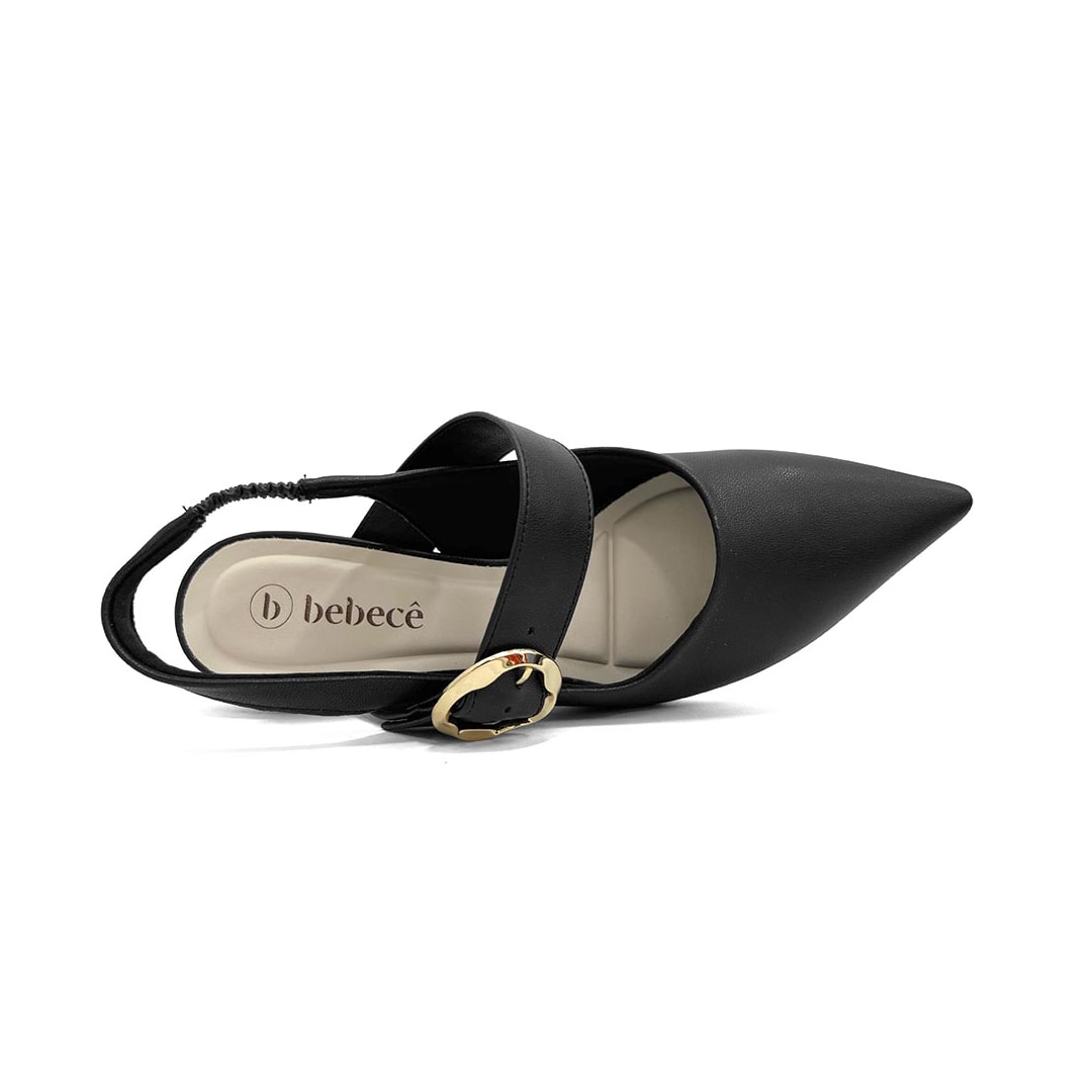 Sapato Bebecê Slingback Boneca T3838-537 Preto