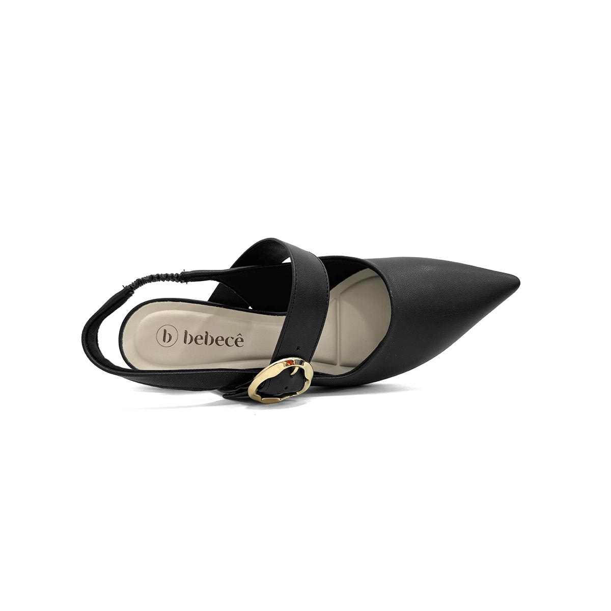Sapato Bebecê Slingback Boneca T3838-537 Preto