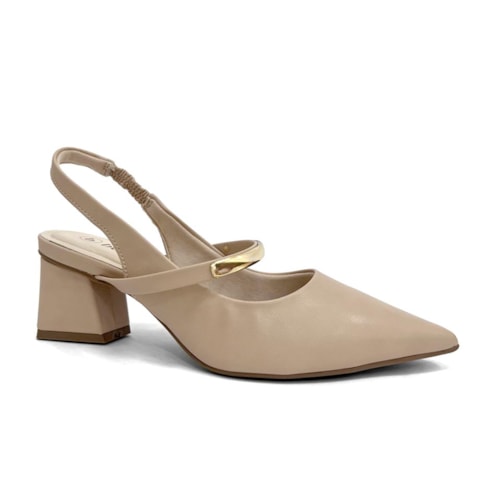 Sapato Bebecê Slingback T3838-578 Nude