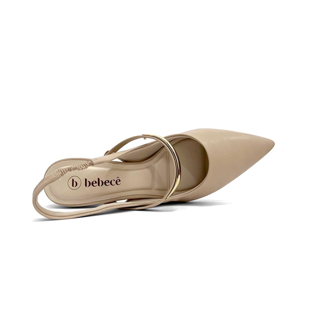 Sapato Bebecê Slingback T3838-578 Nude Sapato Bebecê Slingback T3838-578 Nude