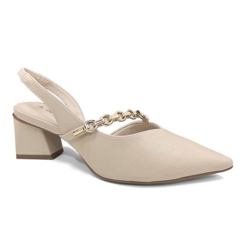 Sapato Bebecê Slingback T3838-579 Aveia