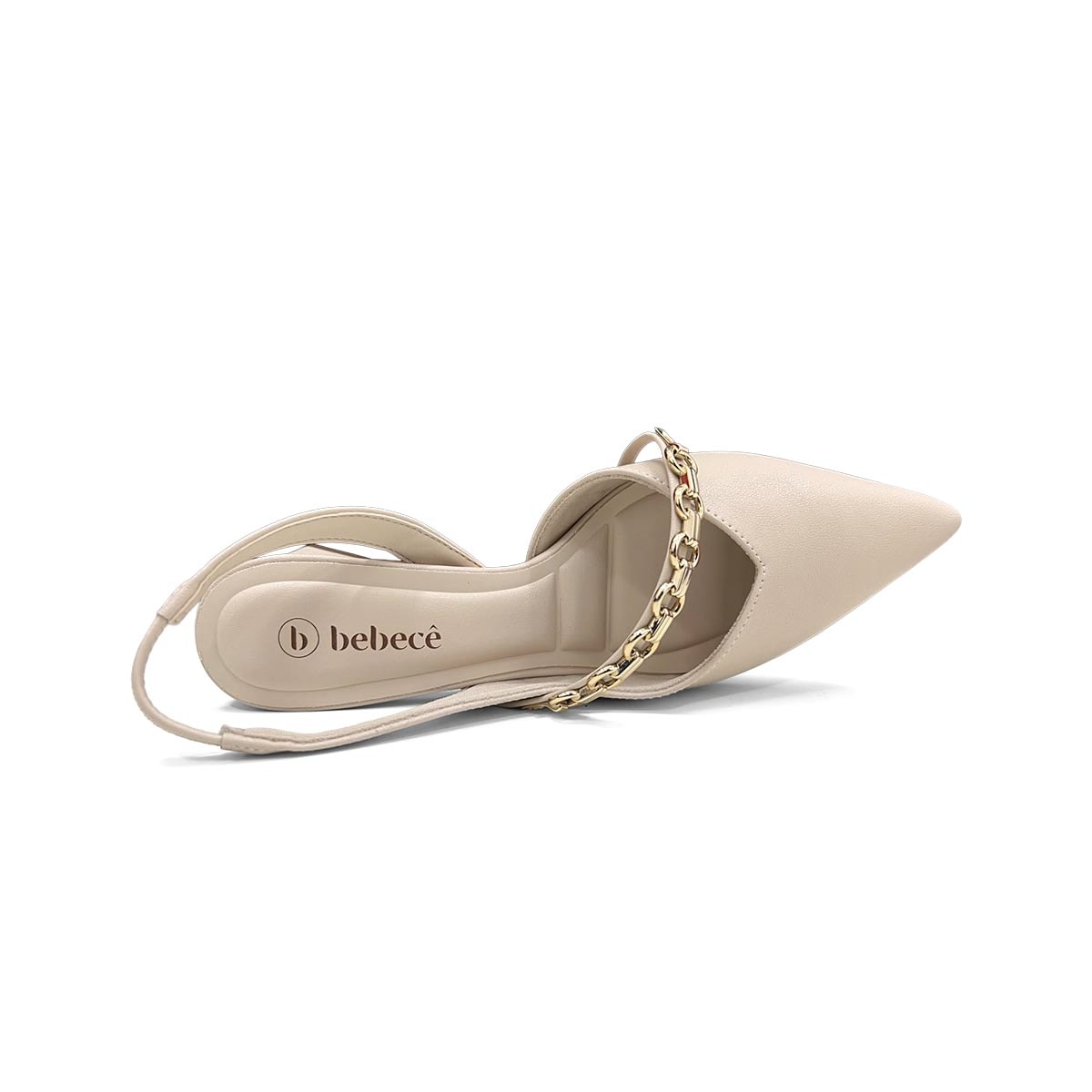 Sapato Bebecê Slingback T3838-579 Aveia Sapato Bebecê Slingback T3838-579 Aveia