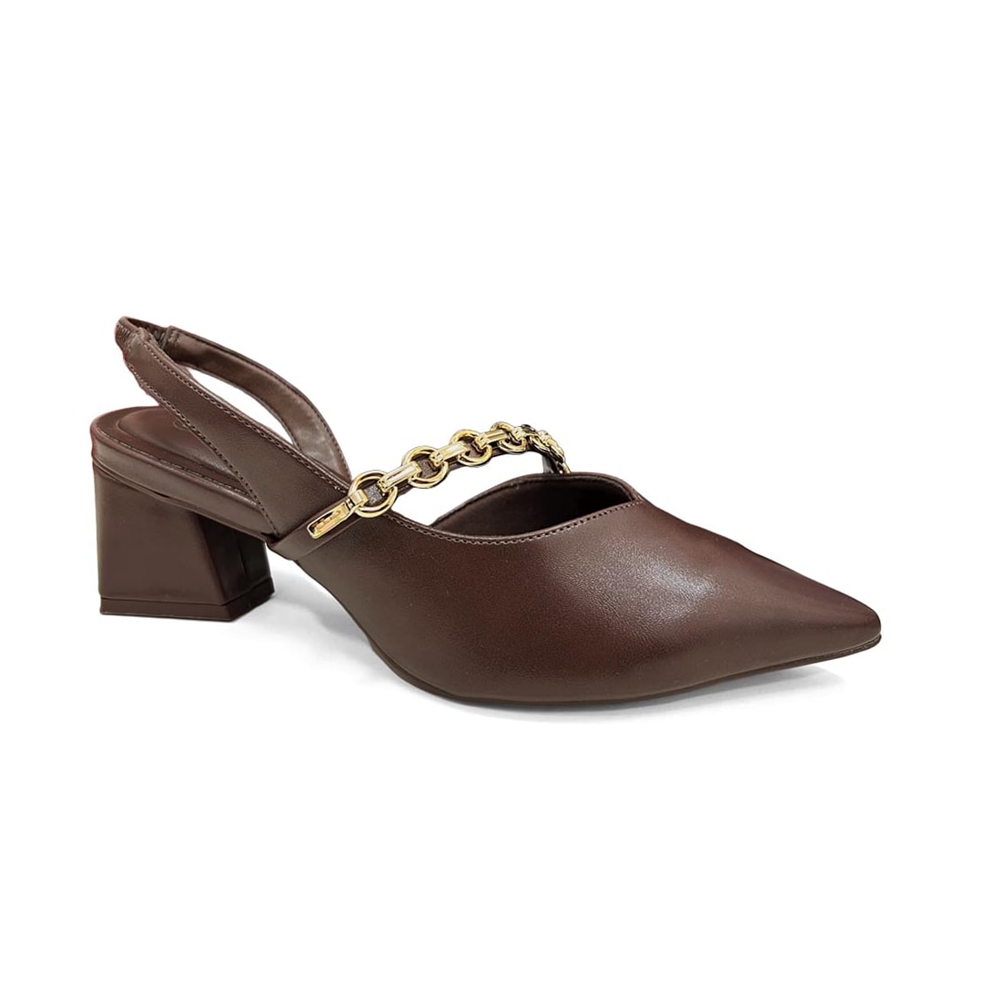 Sapato Bebecê Slingback T3838-579 Expresso Sapato Bebecê Slingback T3838-579 Expresso