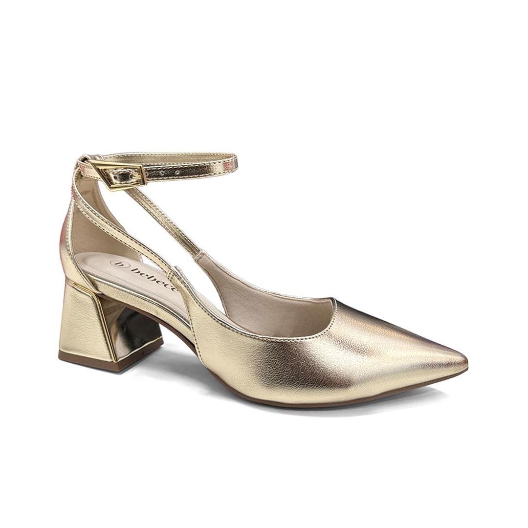 Sapato Bebecê Slingback T3862-616 Dourado