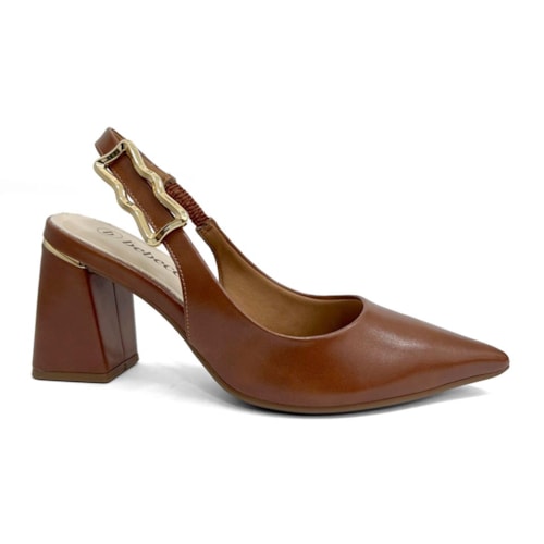 Sapato Bebecê Slingback T7012-028 Pecan