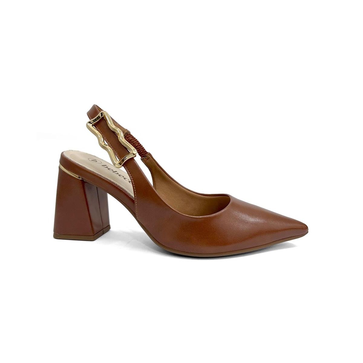 Sapato Bebecê Slingback T7012-028 Pecan