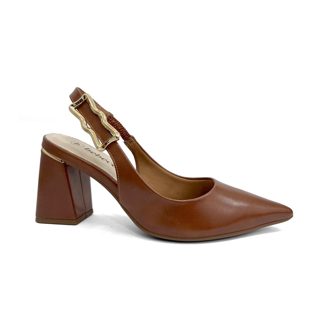 Sapato Bebecê Slingback T7012-028 Pecan Sapato Bebecê Slingback T7012-028 Pecan