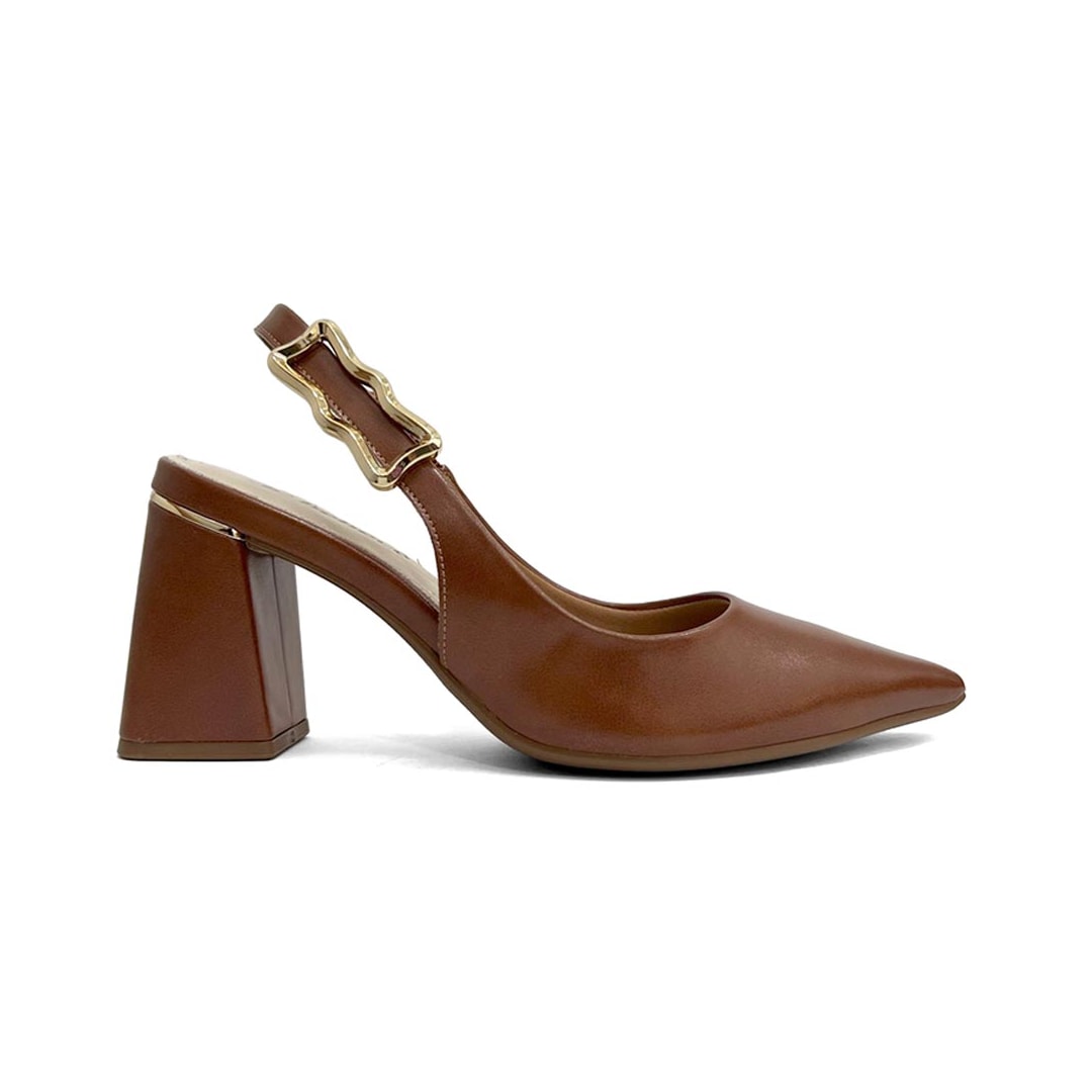 Sapato Bebecê Slingback T7012-028 Pecan