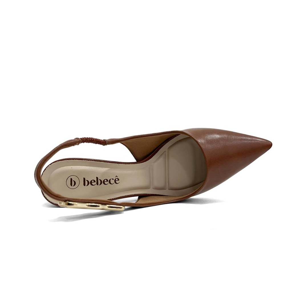 Sapato Bebecê Slingback T7012-028 Pecan