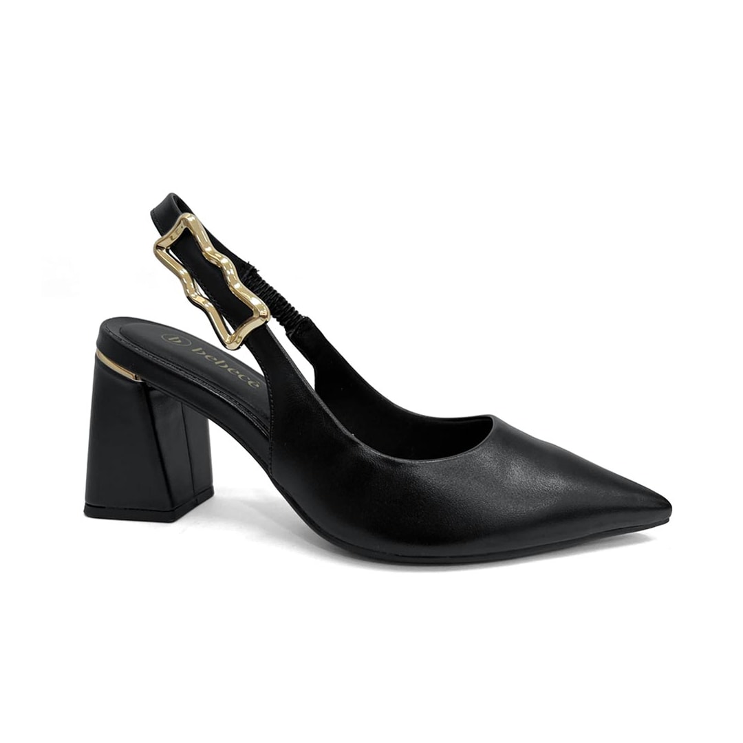 Sapato Bebecê Slingback T7012-028 Preto