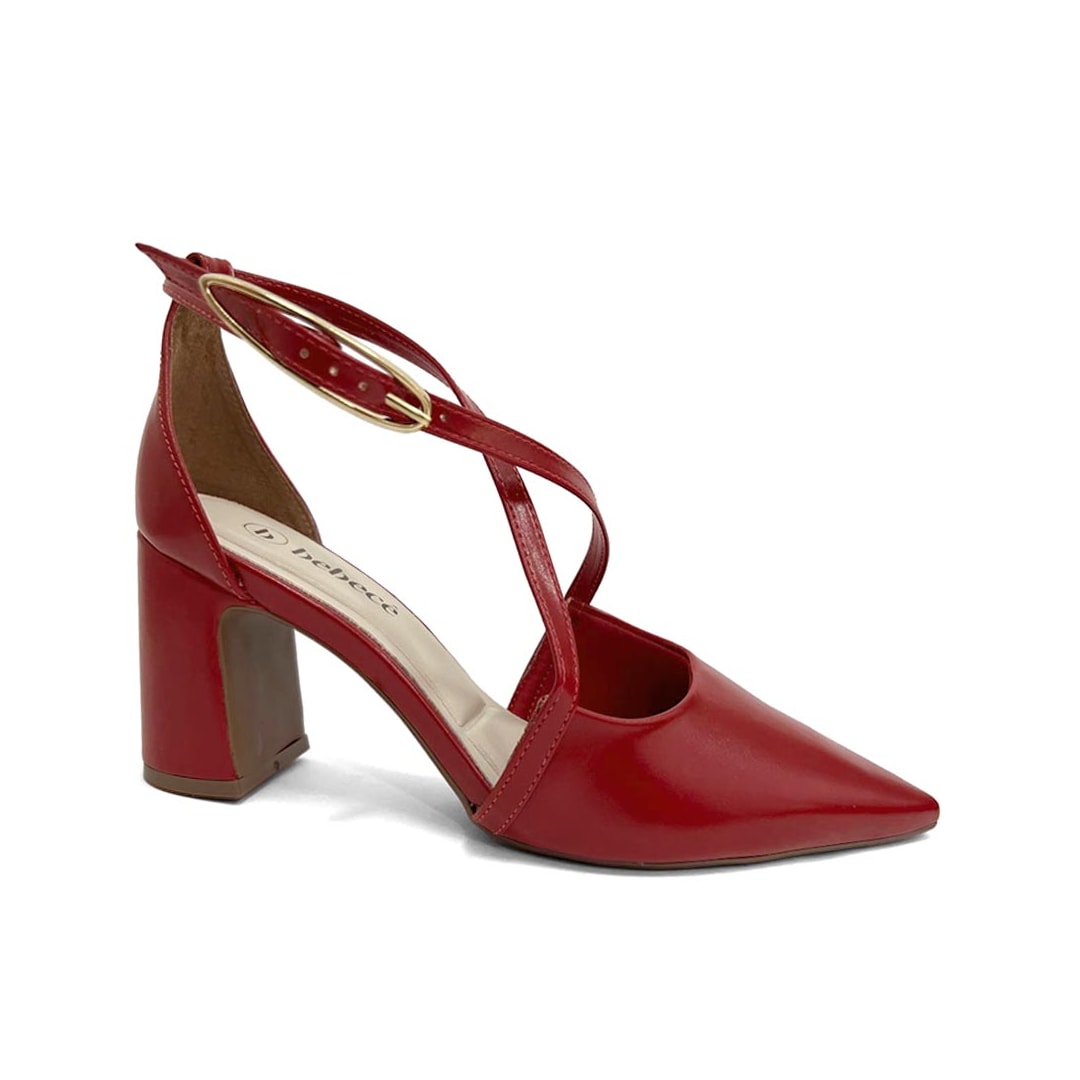 Sapato Bebecê Slingback T7021-247 Scarlet Sapato Bebecê Slingback T7021-247 Scarlet