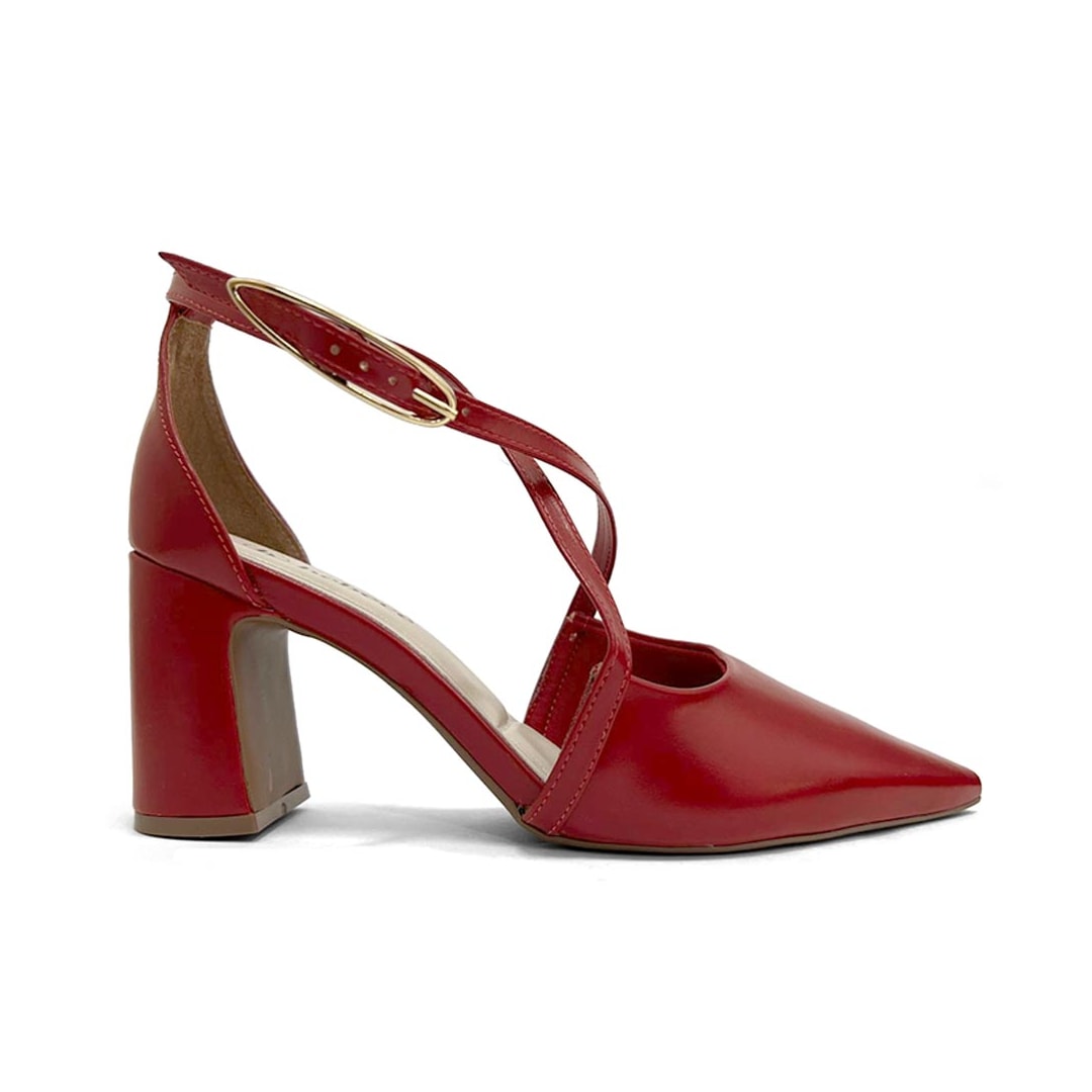 Sapato Bebecê Slingback T7021-247 Scarlet