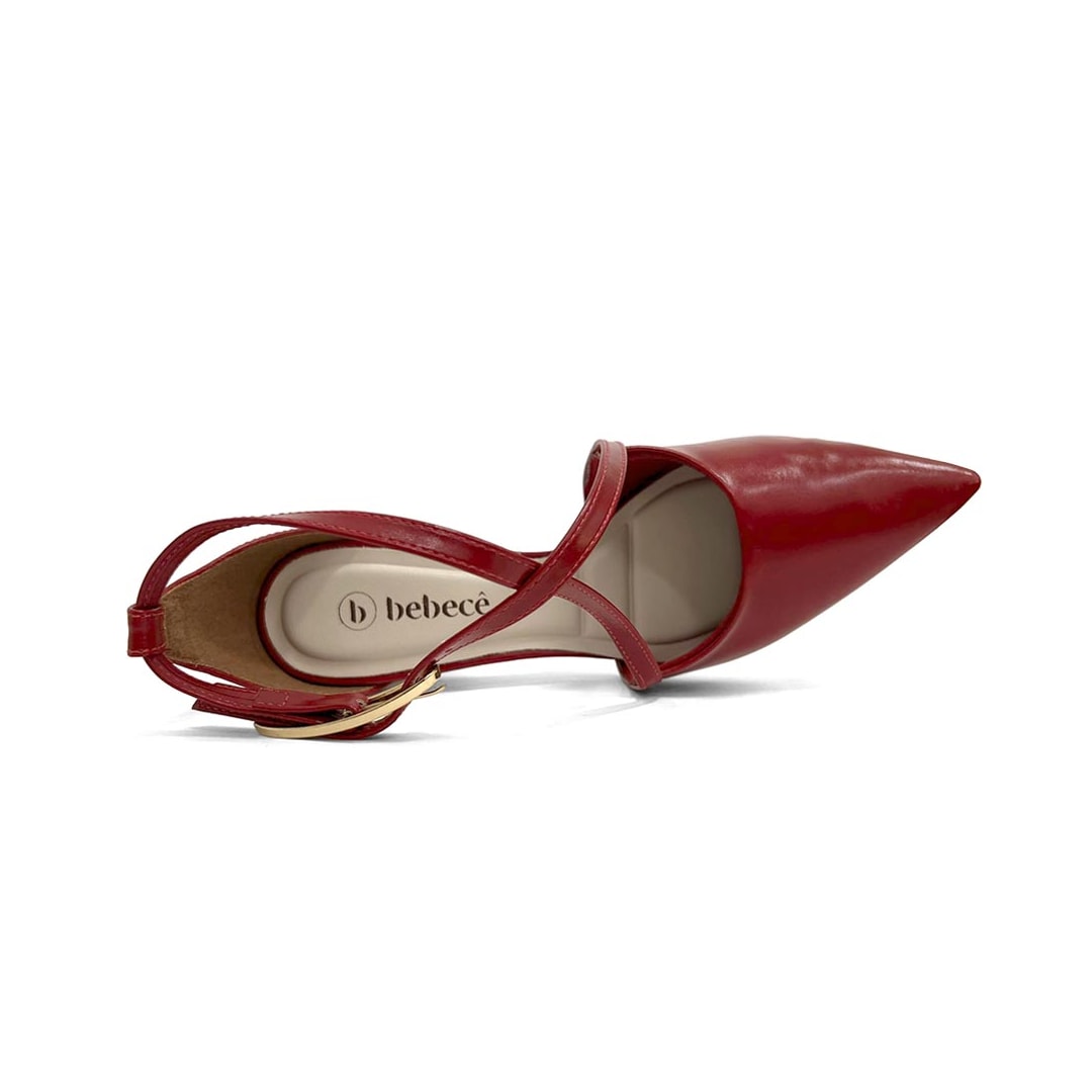 Sapato Bebecê Slingback T7021-247 Scarlet Sapato Bebecê Slingback T7021-247 Scarlet