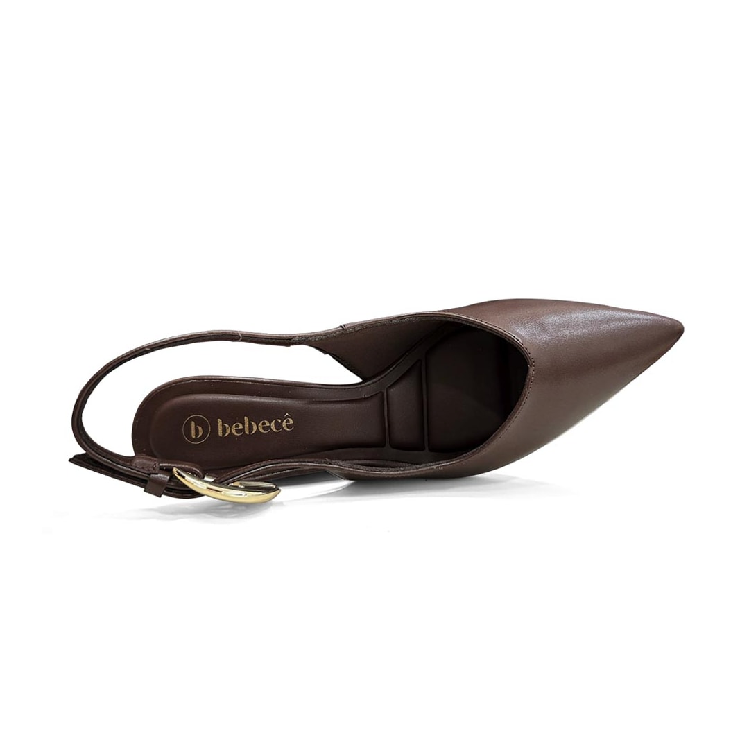 Sapato Bebecê Slingback T7033-041 Cacau