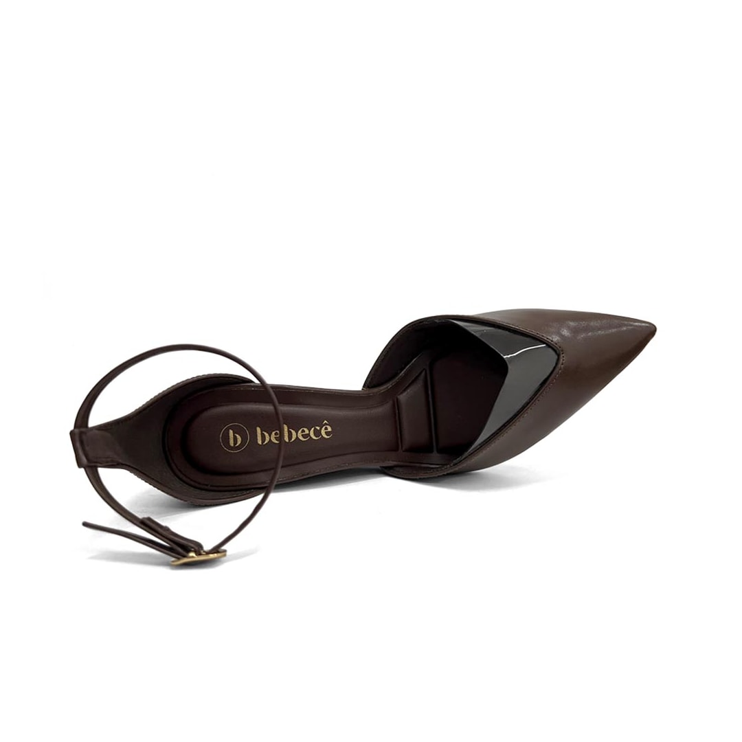 Sapato Bebecê Slingback T7033-043 Expresso Sapato Bebecê Slingback T7033-043 Expresso