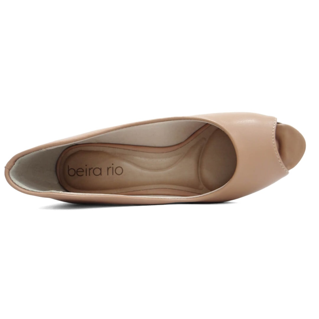 Sapato Beira Rio Salto Bloco 4777.400 Nude'