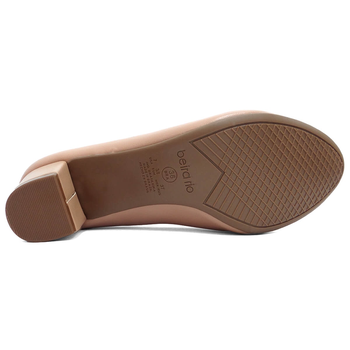 Sapato Beira Rio Salto Bloco Medio 4777.409 Nude Sapato Beira Rio Salto Bloco Medio 4777.409 Nude