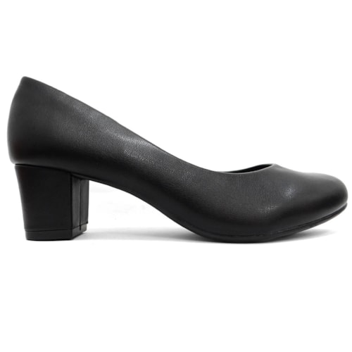 Detalhe - Sapato Beira Rio Salto Bloco Medio 4777.409 Preto