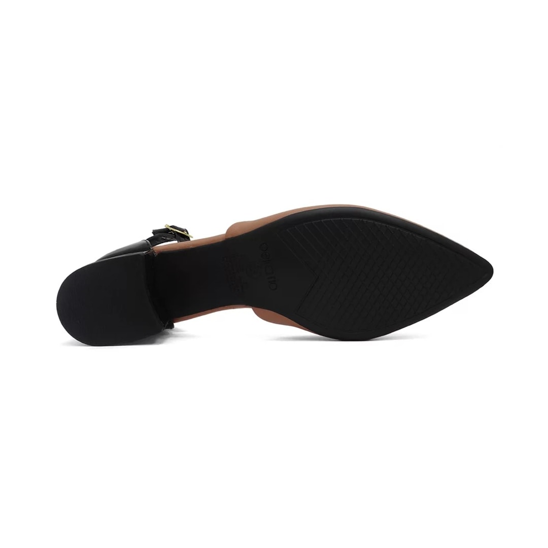 Sapato Beira Rio Scarpin Baixo 4182.204 Tan/Preto Sapato Beira Rio Scarpin Baixo 4182.204 Tan/Preto