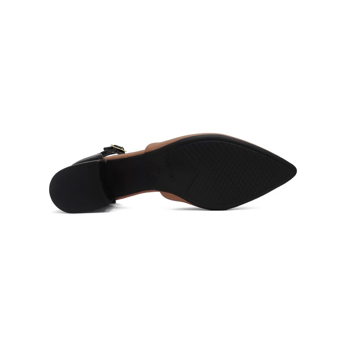Sapato Beira Rio Scarpin Baixo 4182.204 Tan/Preto Sapato Beira Rio Scarpin Baixo 4182.204 Tan/Preto