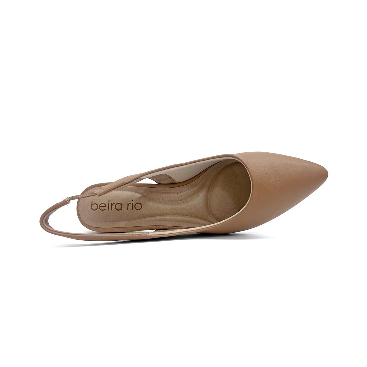 Sapato Beira Rio Slingback Scarpin 4182.220 Camel