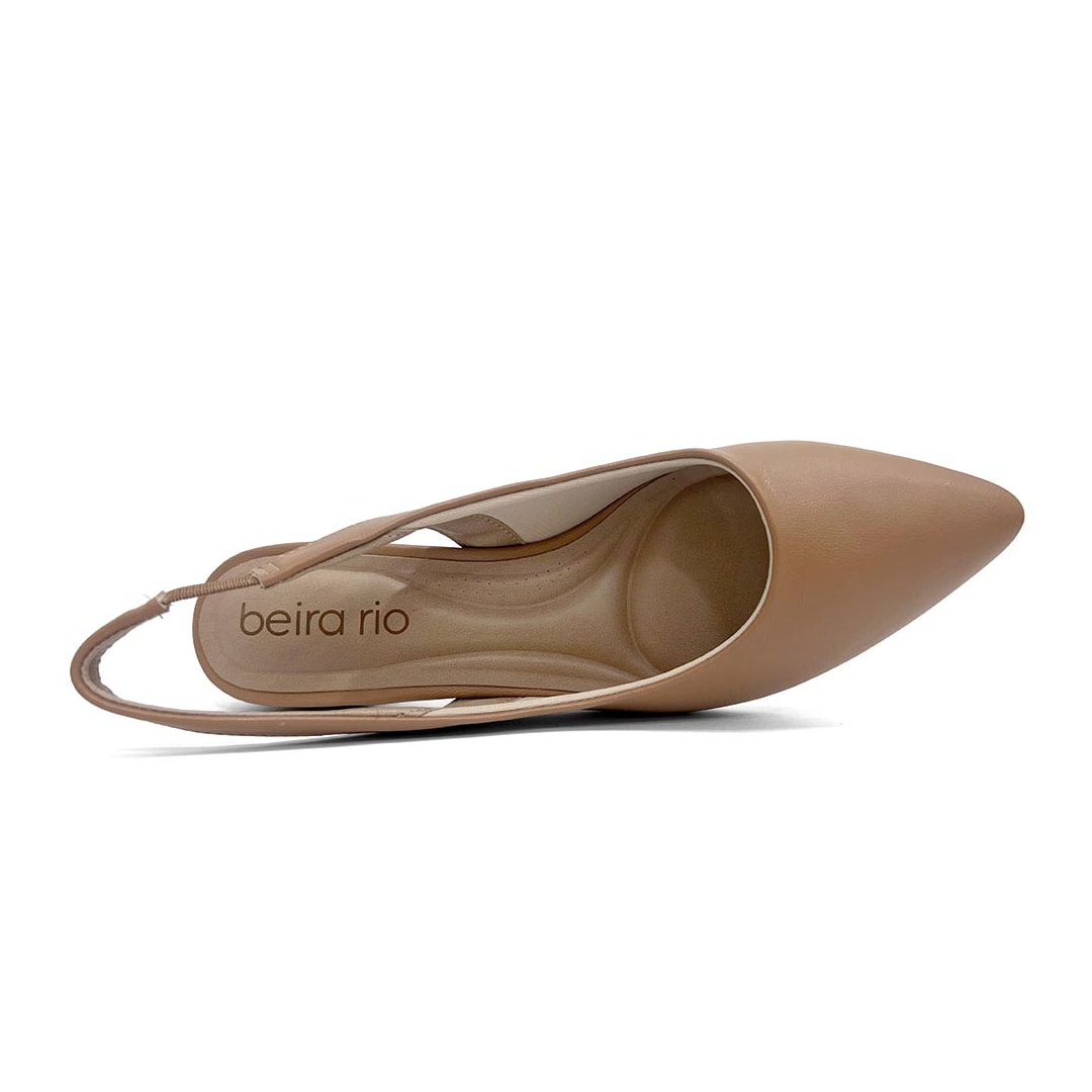 Sapato Beira Rio Slingback Scarpin 4182.220 Camel