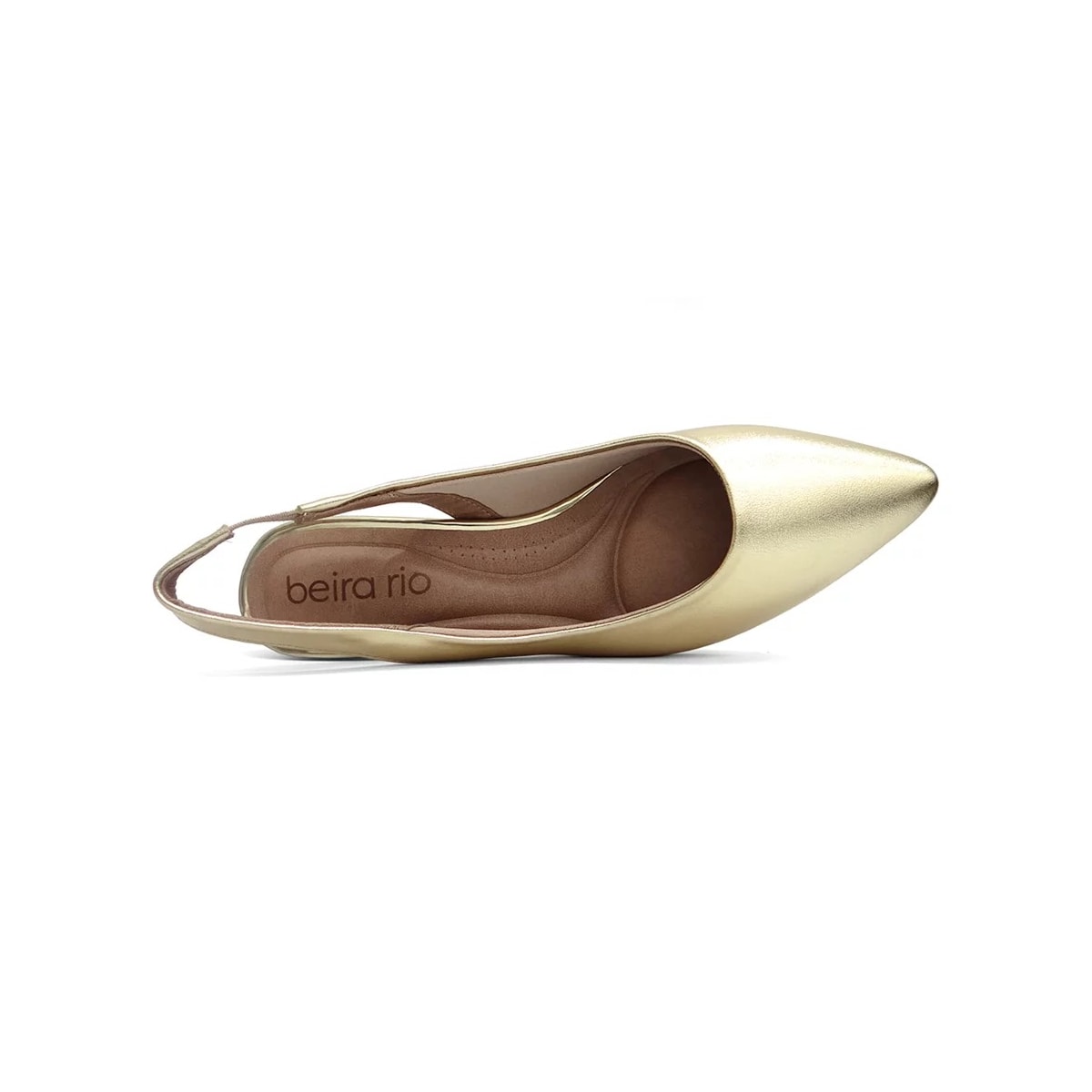Sapato Beira Rio Slingback Scarpin 4182.220 Dourado Sapato Beira Rio Slingback Scarpin 4182.220 Dourado