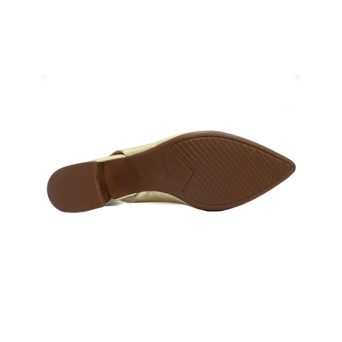 Sapato Beira Rio Slingback Scarpin 4182.220 Dourado