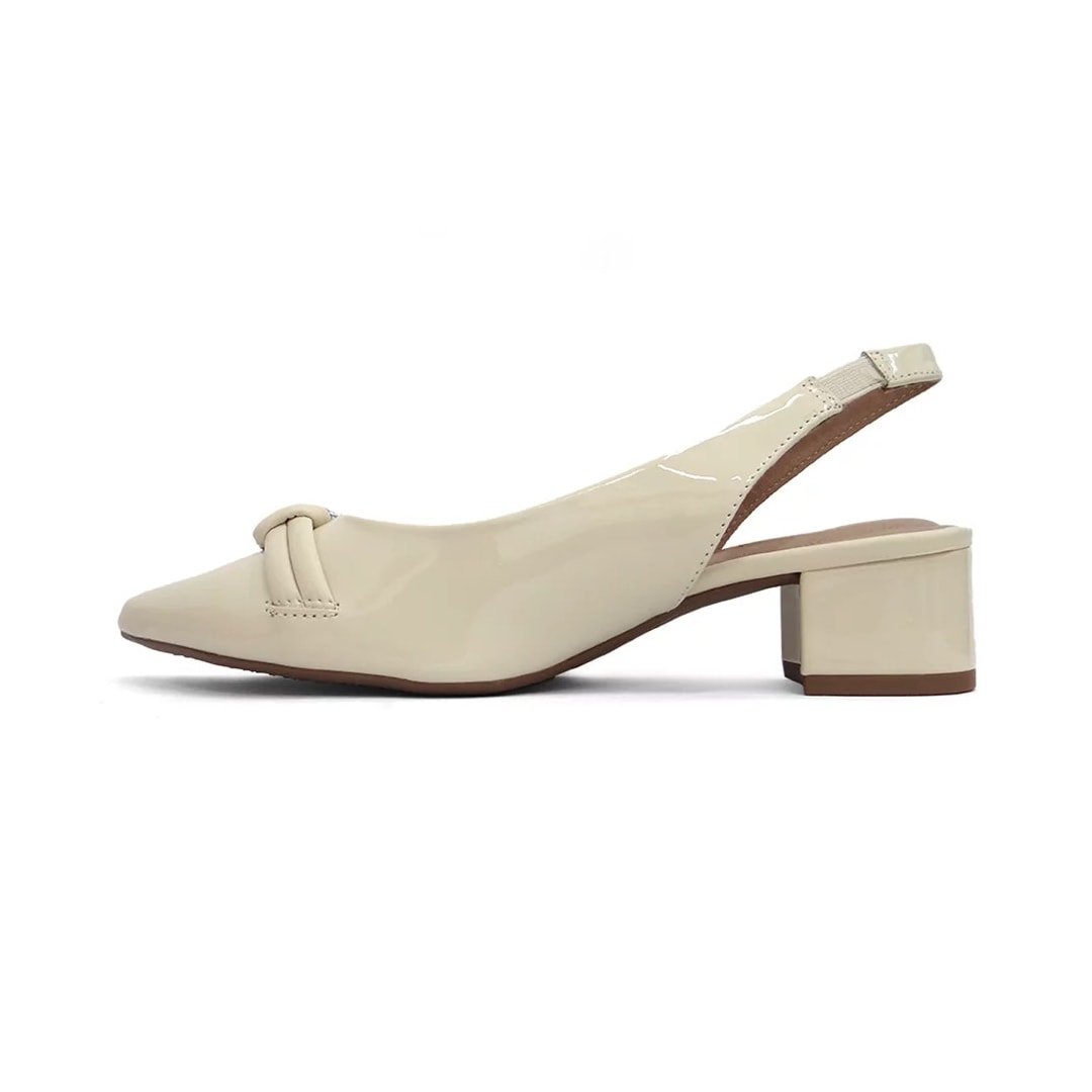 Sapato Beira Rio Slingback Scarpin 4182.221 Creme