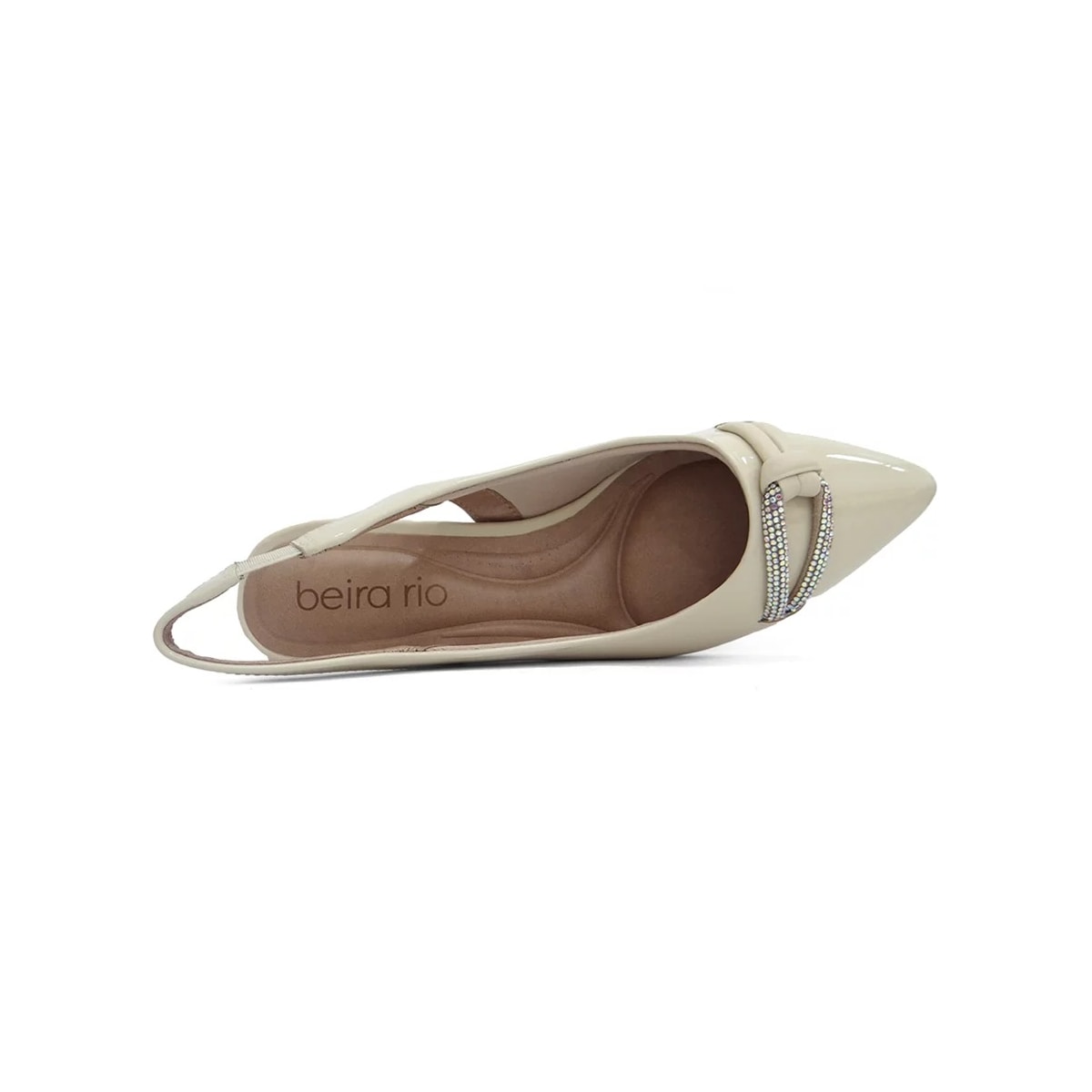 Sapato Beira Rio Slingback Scarpin 4182.221 Creme Sapato Beira Rio Slingback Scarpin 4182.221 Creme