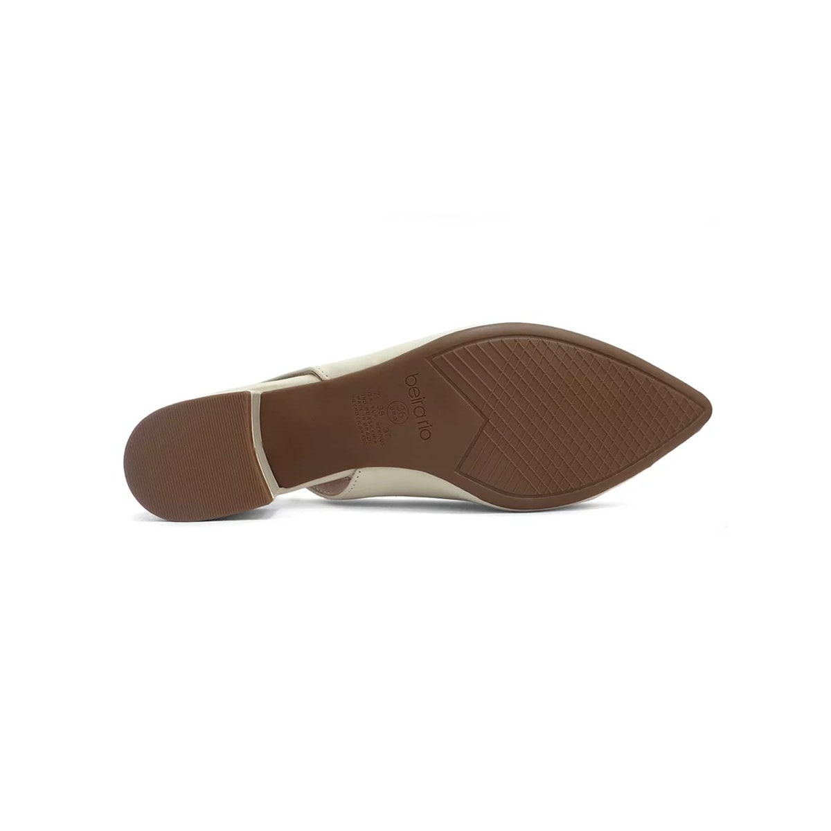Sapato Beira Rio Slingback Scarpin 4182.221 Creme Sapato Beira Rio Slingback Scarpin 4182.221 Creme