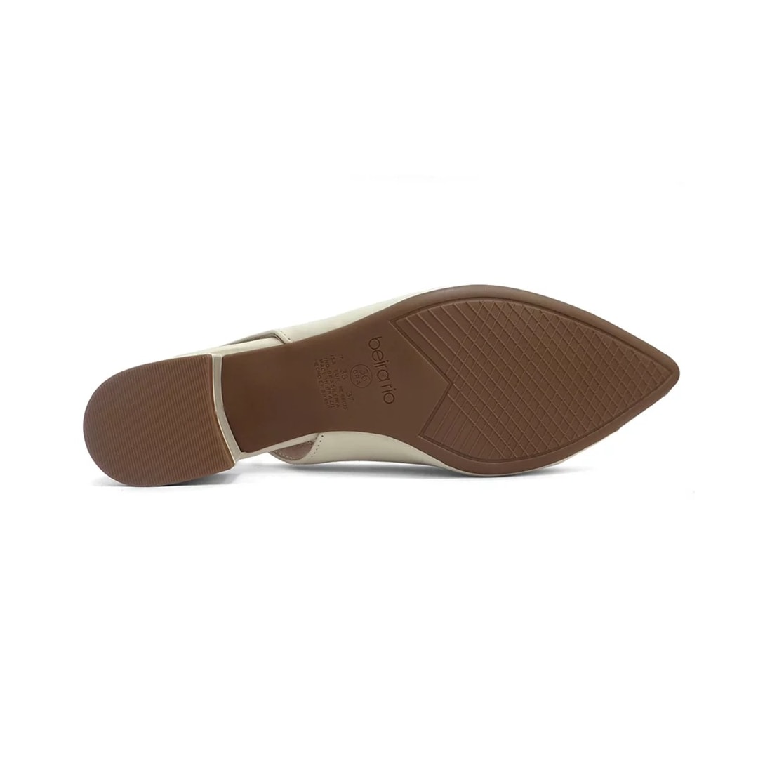 Sapato Beira Rio Slingback Scarpin 4182.221 Creme