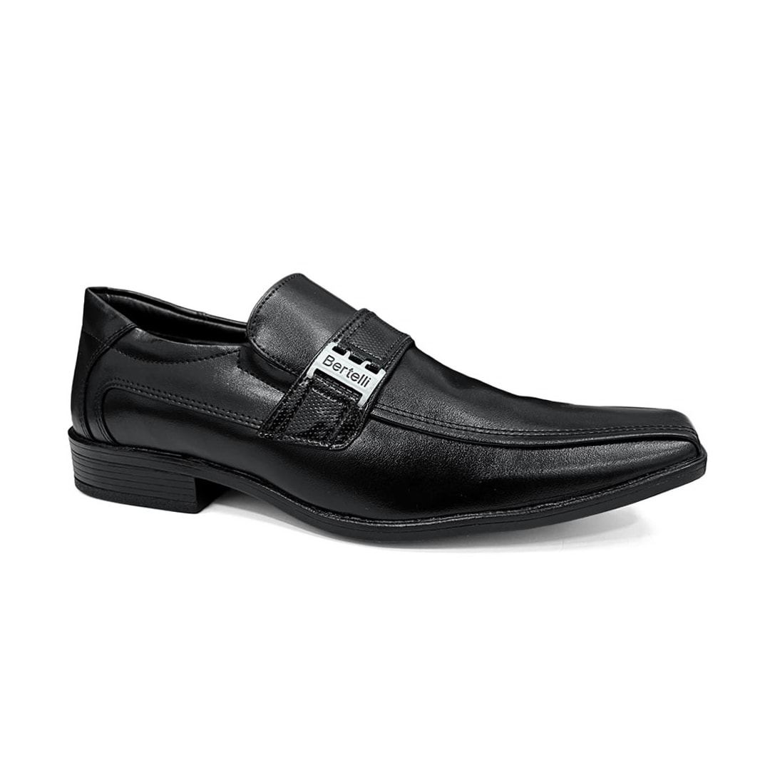 Sapato Bertelli Social Masculino Kit Cinto/Meia 70.181 Preto