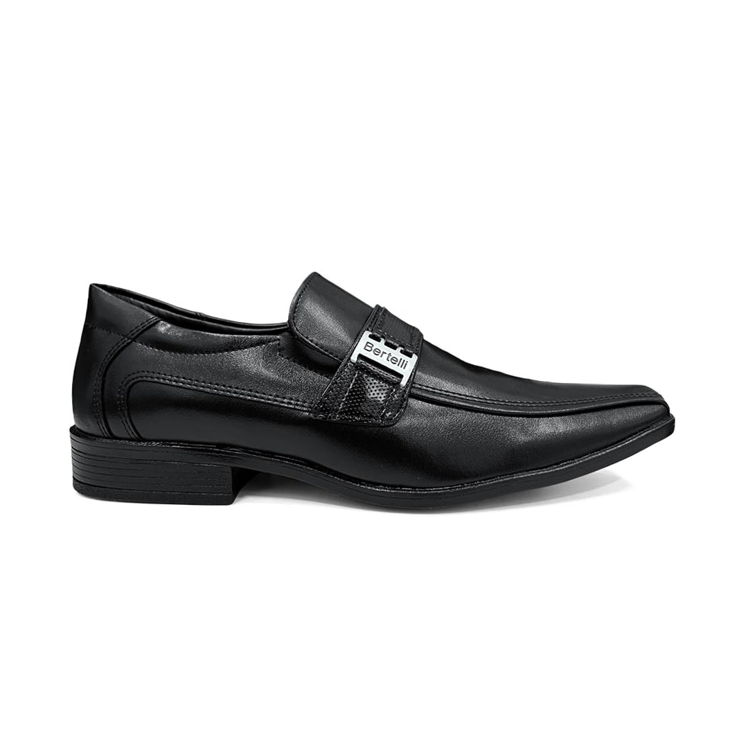 Sapato Bertelli Social Masculino Kit Cinto/Meia 70.181 Preto
