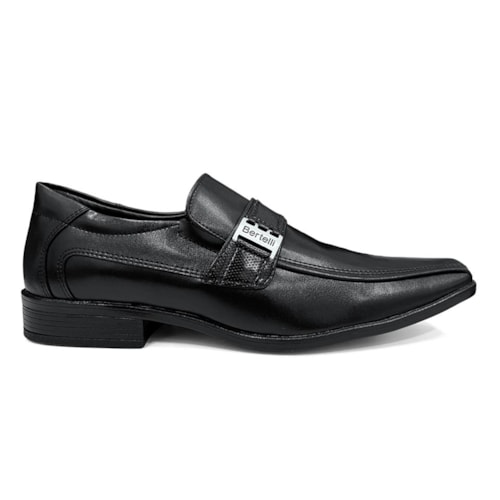 Detalhe - Sapato Bertelli Social Masculino Kit Cinto/Meia 70.181 Preto