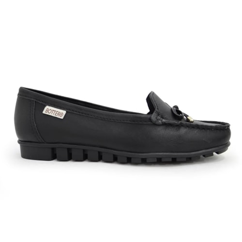 Detalhe - Sapato Bottero Mocassim Couro 339101 Preto