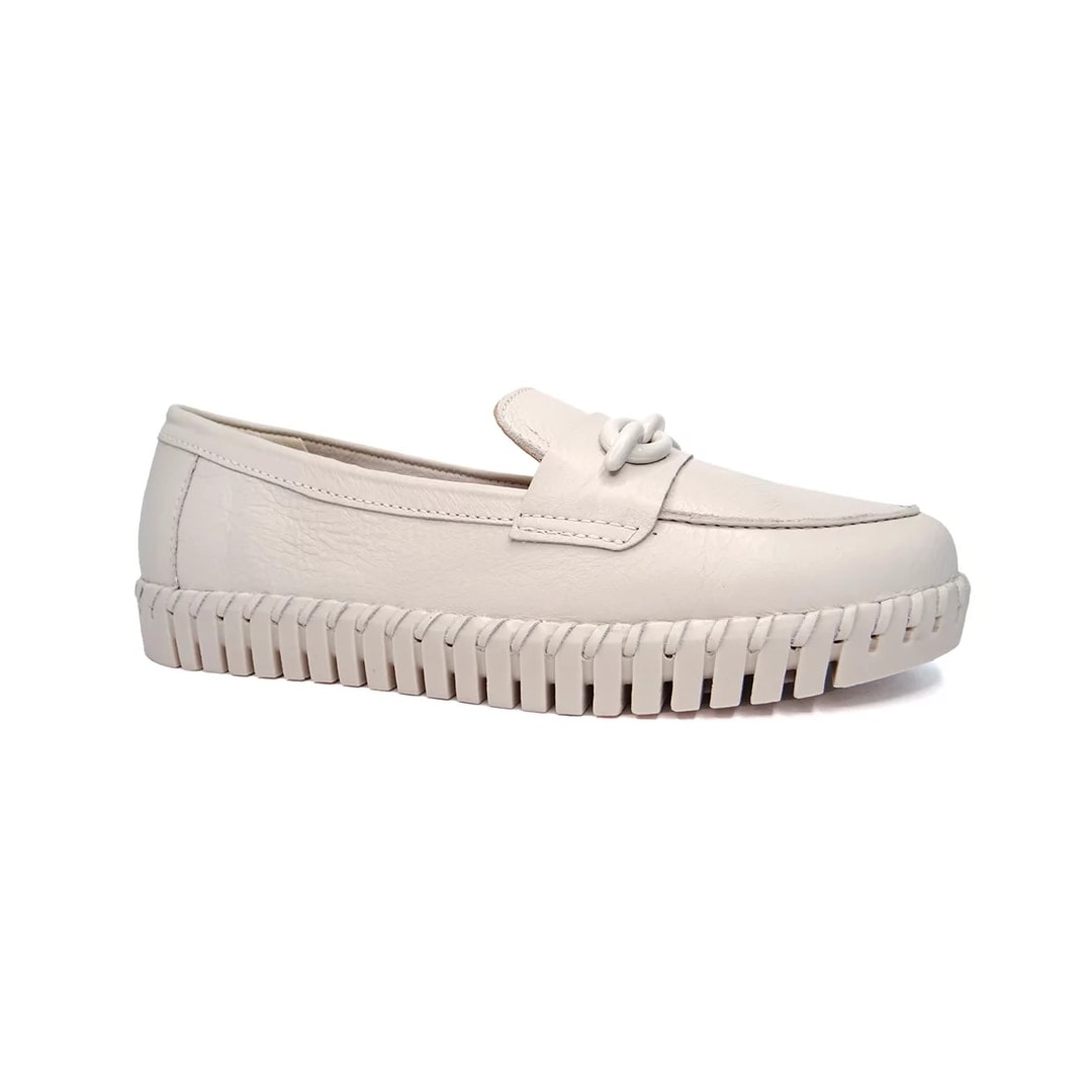 Sapato Bottero Mocassim Couro 35430 Off White Sapato Bottero Mocassim Couro 35430 Off White