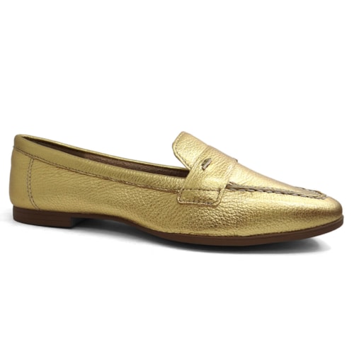 Sapato Dakota Mocassim Metalizado G6081 Ouro