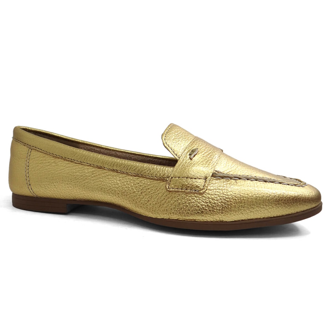 Sapato Dakota Mocassim Metalizado G6081 Ouro Sapato Dakota Mocassim Metalizado G6081 Ouro