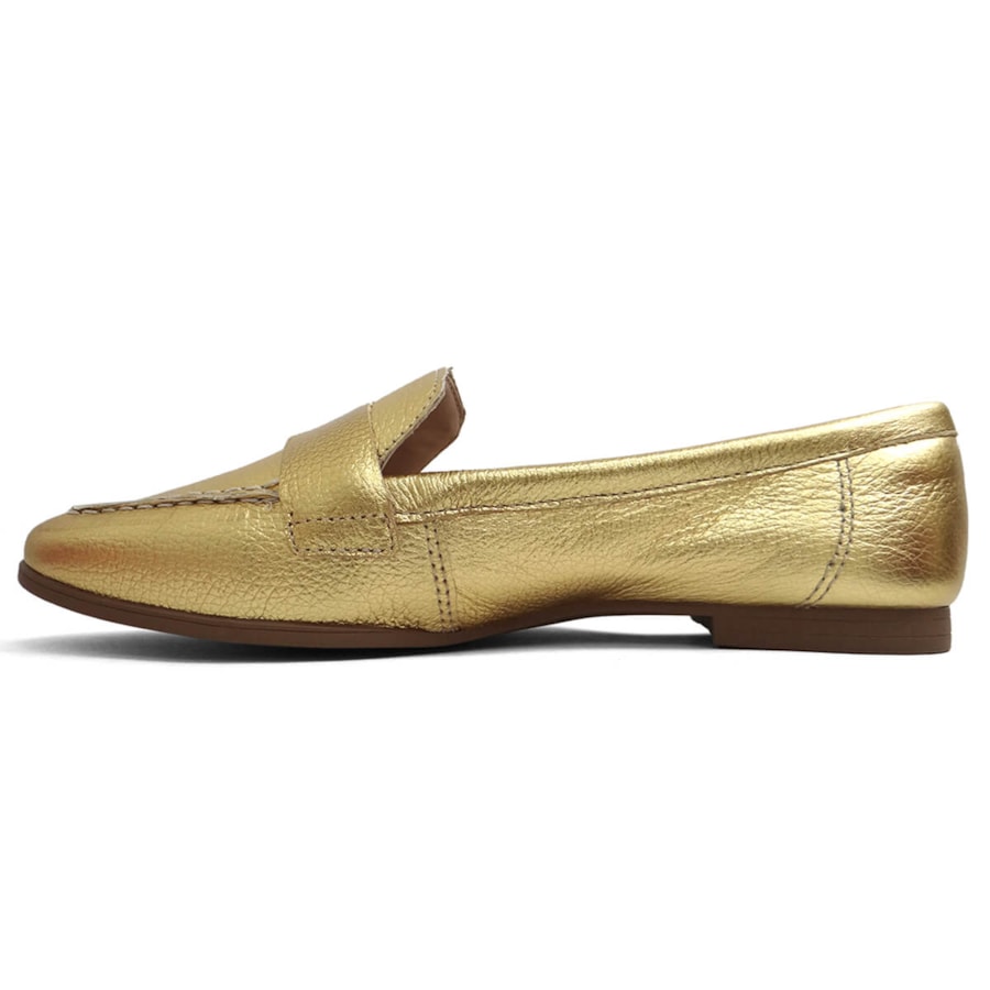Sapato Dakota Mocassim Metalizado G6081 Ouro
