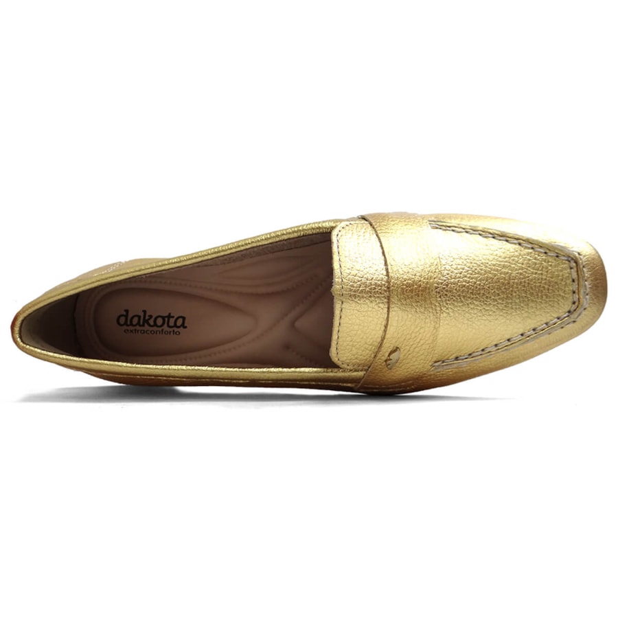 Sapato Dakota Mocassim Metalizado G6081 Ouro
