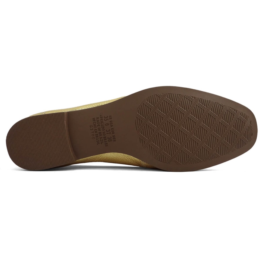 Sapato Dakota Mocassim Metalizado G6081 Ouro