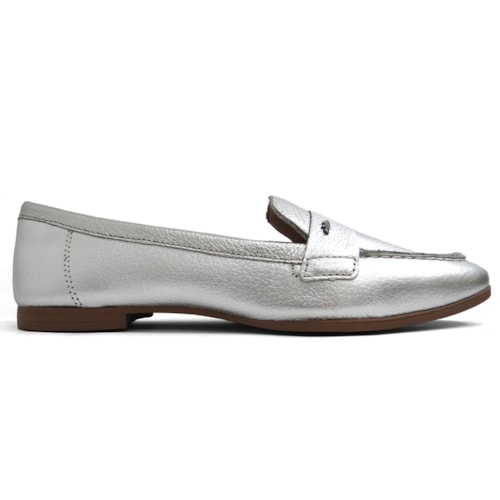 Detalhe - Sapato Dakota Mocassim Metalizado G6081 Prata