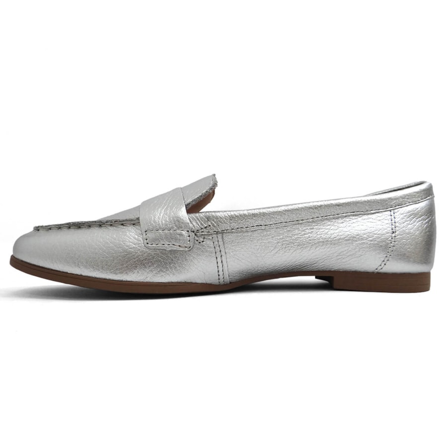 Sapato Dakota Mocassim Metalizado G6081 Prata