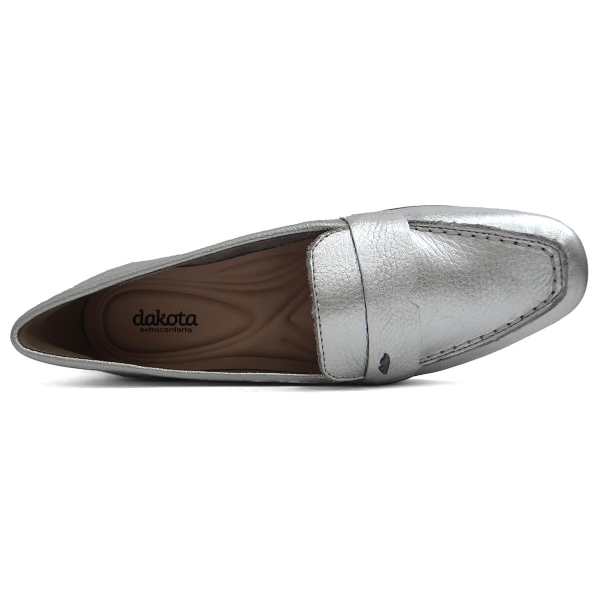Sapato Dakota Mocassim Metalizado G6081 Prata Sapato Dakota Mocassim Metalizado G6081 Prata