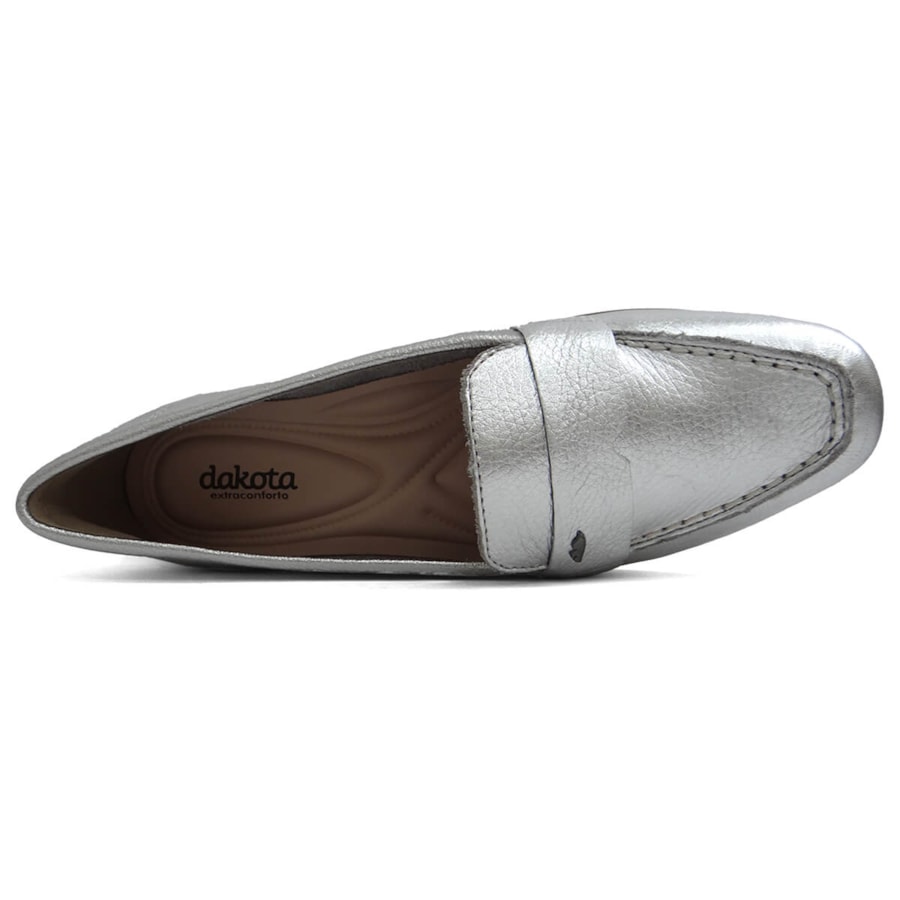 Sapato Dakota Mocassim Metalizado G6081 Prata Sapato Dakota Mocassim Metalizado G6081 Prata