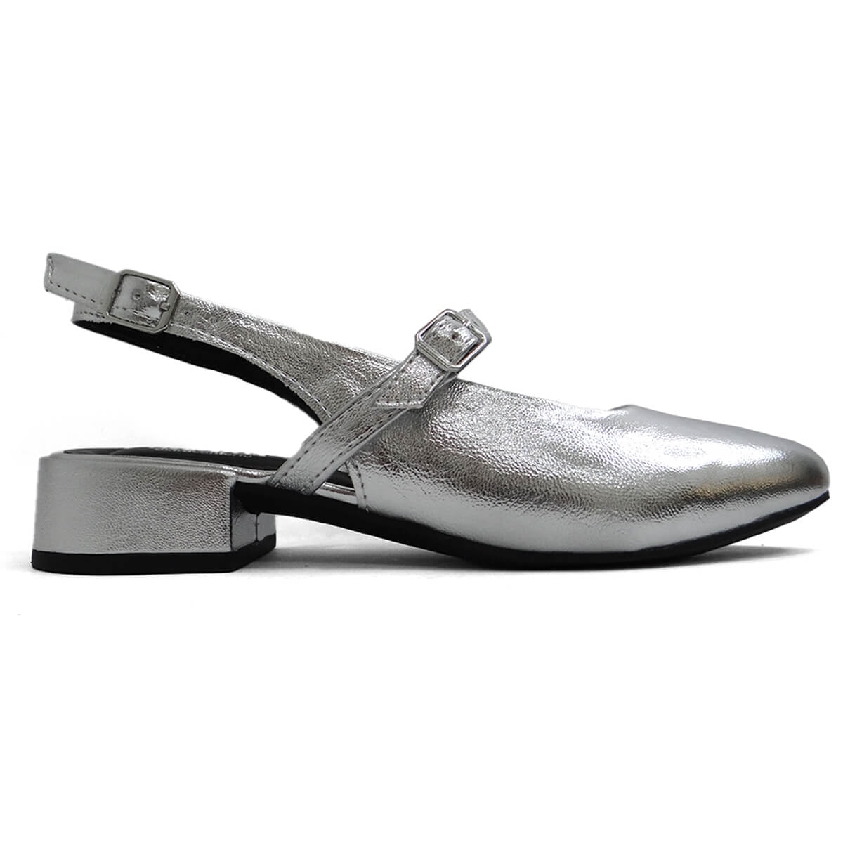 Sapato Dakota Slingback Boneca G9711 Prata Sapato Dakota Slingback Boneca G9711 Prata