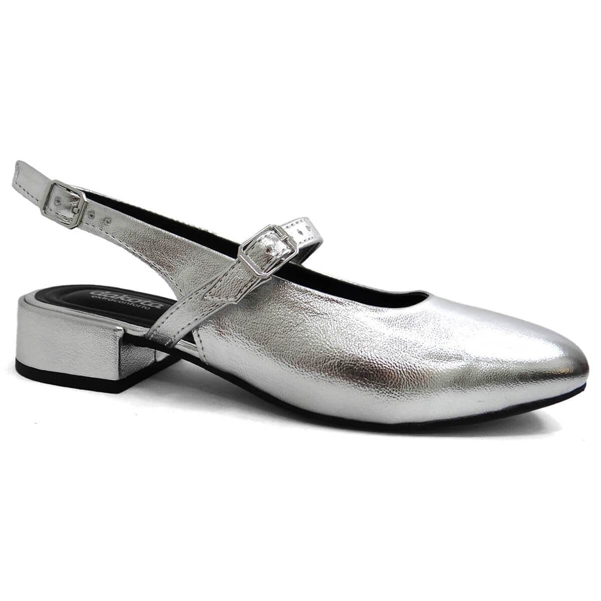 Sapato Dakota Slingback Boneca G9711 Prata Sapato Dakota Slingback Boneca G9711 Prata