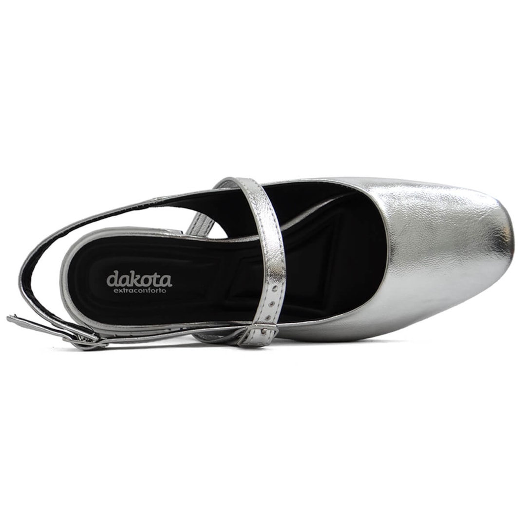 Sapato Dakota Slingback Boneca G9711 Prata