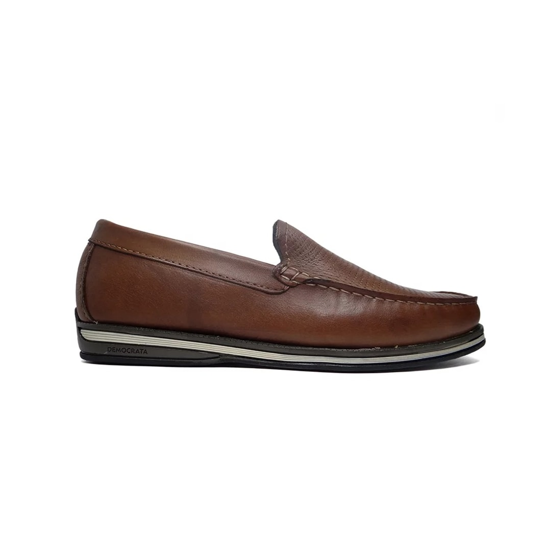 Sapato Democrata Mocassim de Couro 135201 Conhaque Sapato Democrata Mocassim de Couro 135201 Conhaque